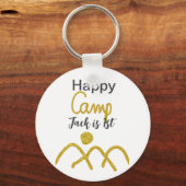 Happy camping camper one birthday kids golden sun sleutelhanger (Achterkant)