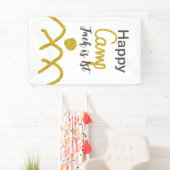 Happy camping camper one birthday kids golden sun spandoek (Insitu)