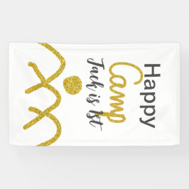 Happy camping camper one birthday kids golden sun spandoek