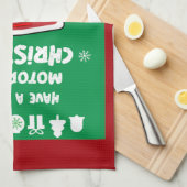 Happy Camping Motorhom Xmas Theedoek (Quarter Fold)