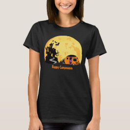 Happy Campoween haunted house rv camper trailer T-shirt
