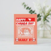 Happy Canada dag 1 juli Briefkaart (Staand voorkant)