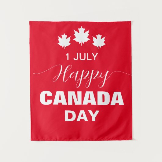 Happy Canada dag Achtergrond Wandkleed (Voorkant)