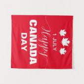 Happy Canada dag Achtergrond Wandkleed (Voorkant (horizontaal))