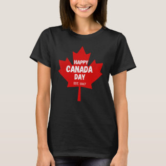 Happy Canada Day 1 juli 1867 Canadees kostuum PE T-shirt