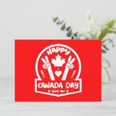 Happy Canada Day 1 juli Bedankkaart (Staand voorkant)