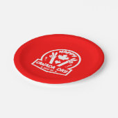 Happy Canada Day 1 juli Papieren Bordje (Gekanteld)