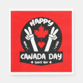 Happy Canada Day 1 juli Servet (Voorkant)
