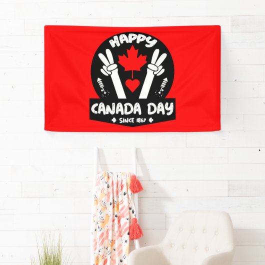 Happy Canada Day 1 juli Spandoek (Insitu)