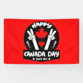 Happy Canada Day 1 juli Spandoek (Horizontaal)