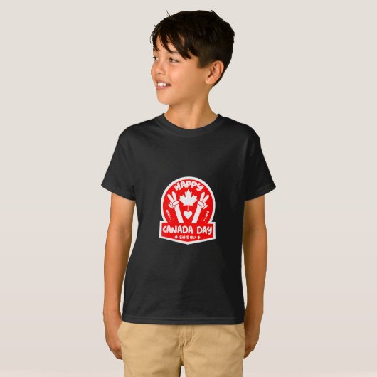 Happy Canada Day 1 juli T-shirt (Voorkant volledig)