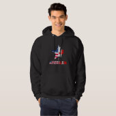 Happy Canada Day American Flag Ameri Can Hoodie (Voorkant volledig)