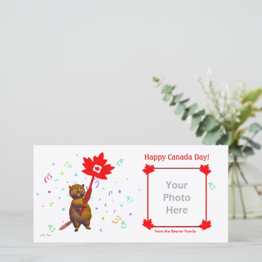 Happy Canada Day Beaver (Staand voorkant)