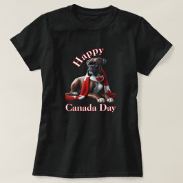 Happy Canada Day Boxer Dog T-shirt