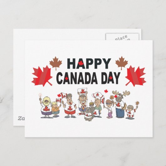 Happy Canada Day Briefkaart (Voorkant / Achterkant)