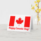 Happy Canada Day Canadees wenskaart Kaart (Gele Bloem)
