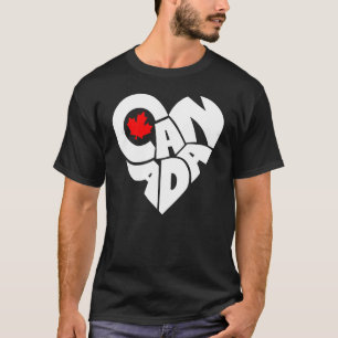 Happy Canada Day Canadese vlag Maple Leaf Heart T-shirt