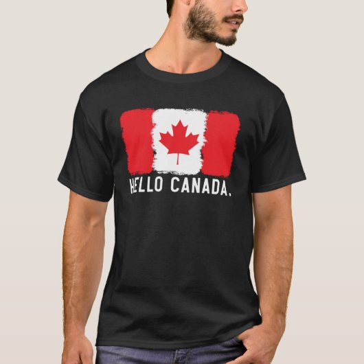 Happy Canada Day Canadian Canada Flag Maple Leaf   T-shirt (Voorkant)