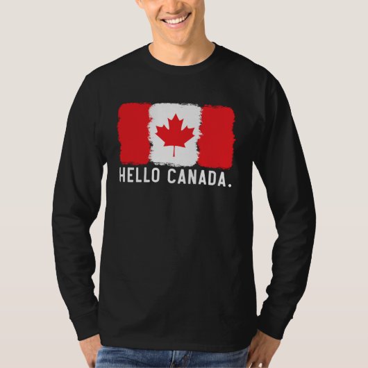 Happy Canada Day Canadian Canada Flag Maple Leaf   T-shirt (Voorkant)