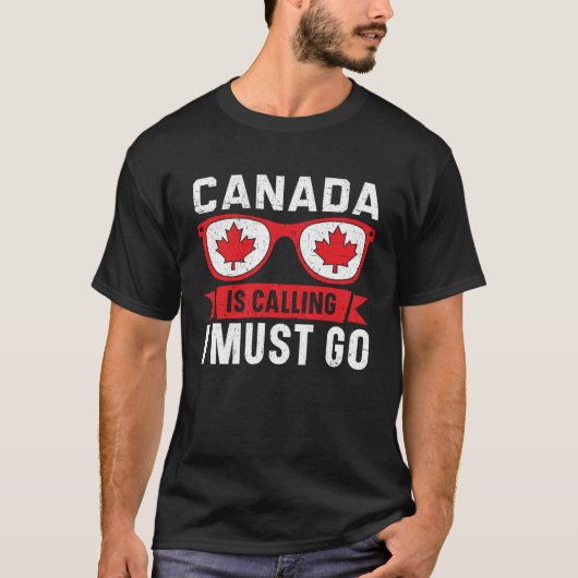 Happy Canada Day Canadian Canada Flag Maple Leaf T-shirt (Voorkant)