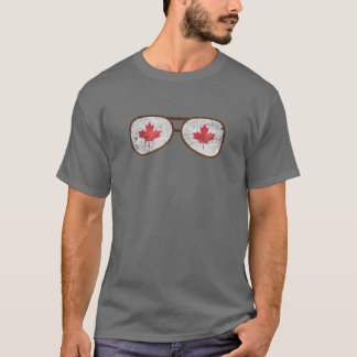 Happy Canada Day Canadian Flag Maple Leaf Cool Can T-shirt