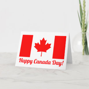 Happy Canada Day Canadian flag wenskaart Kaart