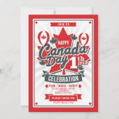 Happy Canada Day Celebration BBQ Food uitnodiging (Voorkant)