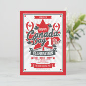 Happy Canada Day Celebration BBQ Food uitnodiging (Staand voorkant)