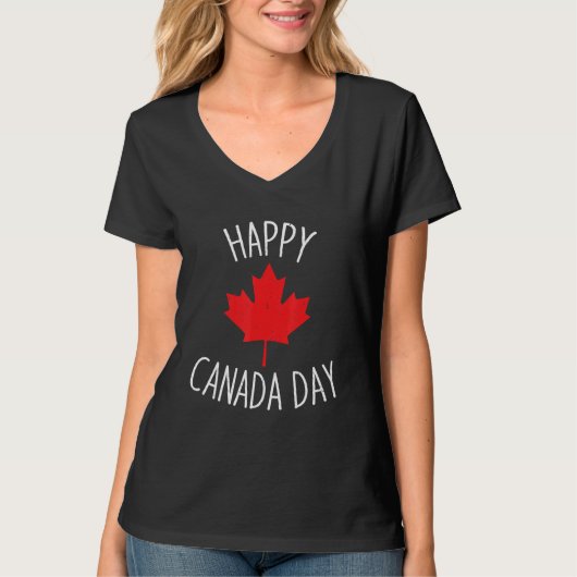 Happy Canada Day Cool Design Canada Maple For Wome T-shirt (Voorkant)