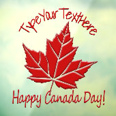 Happy Canada Day Decals Canada Day Window Cling (Vel 3)