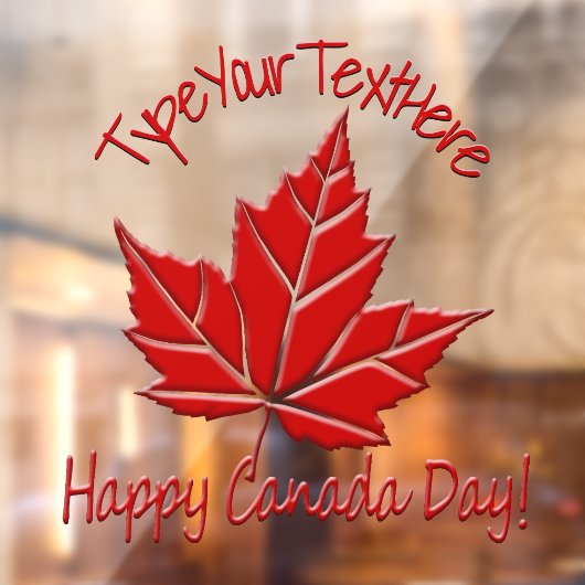 Happy Canada Day Decals Canada Day Window Cling (Vel 2)