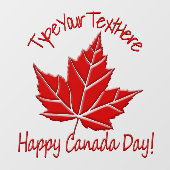 Happy Canada Day Decals Canada Day Window Cling (Vel)