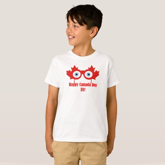 Happy Canada Day Eh Maple Leaf TShirt (Voorkant volledig)