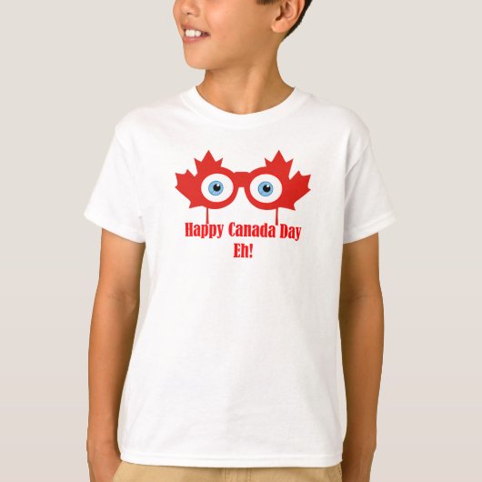 Happy Canada Day Eh Maple Leaf TShirt (Voorkant)