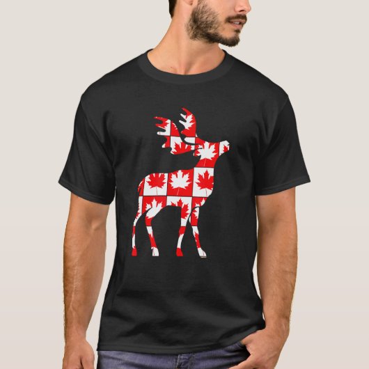 Happy Canada Day Elk Canada Funny T-shirt (Voorkant)