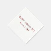 Happy Canada Day Est. 1 juli 1867 Typografische Servet (Hoek)