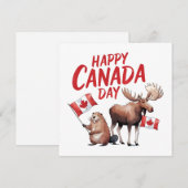 Happy Canada Day Feestdagenkaart (Voorkant / Achterkant)