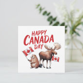 Happy Canada Day Feestdagenkaart (Staand voorkant)