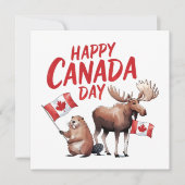 Happy Canada Day Feestdagenkaart (Voorkant)