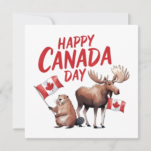 Happy Canada Day Feestdagenkaart (Voorkant)