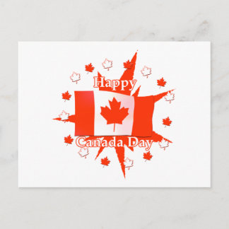 Happy Canada Day Flag Design Briefkaart