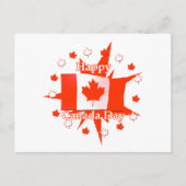 Happy Canada Day Flag Design Briefkaart (Voorkant)