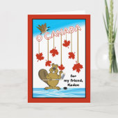 Happy Canada Day for Friend Hockey Theme Kaart (Voorkant)