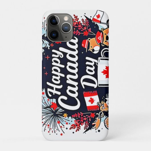 Happy Canada Day Fun Case-Mate iPhone Case (Achterkant)