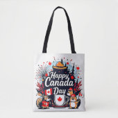 Happy Canada Day Fun Tote Bag (Voorkant)