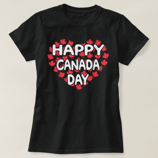 Happy Canada Day Funny Canadian Flag Canada Pride T-shirt (Design voorkant)