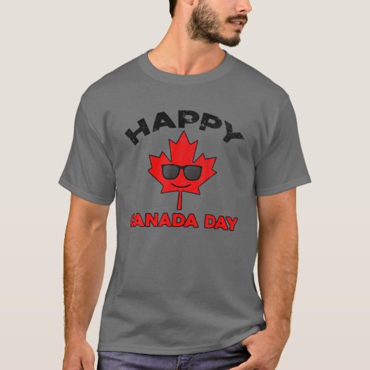 Happy Canada Day Funny Maple Leaf Canada Day Kinde T-shirt (Voorkant)
