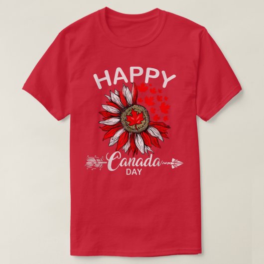 Happy Canada Day Funny Maple Leaf Canada Day Sunfl T-shirt (Design voorkant)