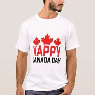 Happy Canada Day Funny Maple Leaf Canadian Flag Ki T-shirt