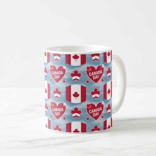 Happy Canada Day Gift Koffiemok (Voorkant rechts)